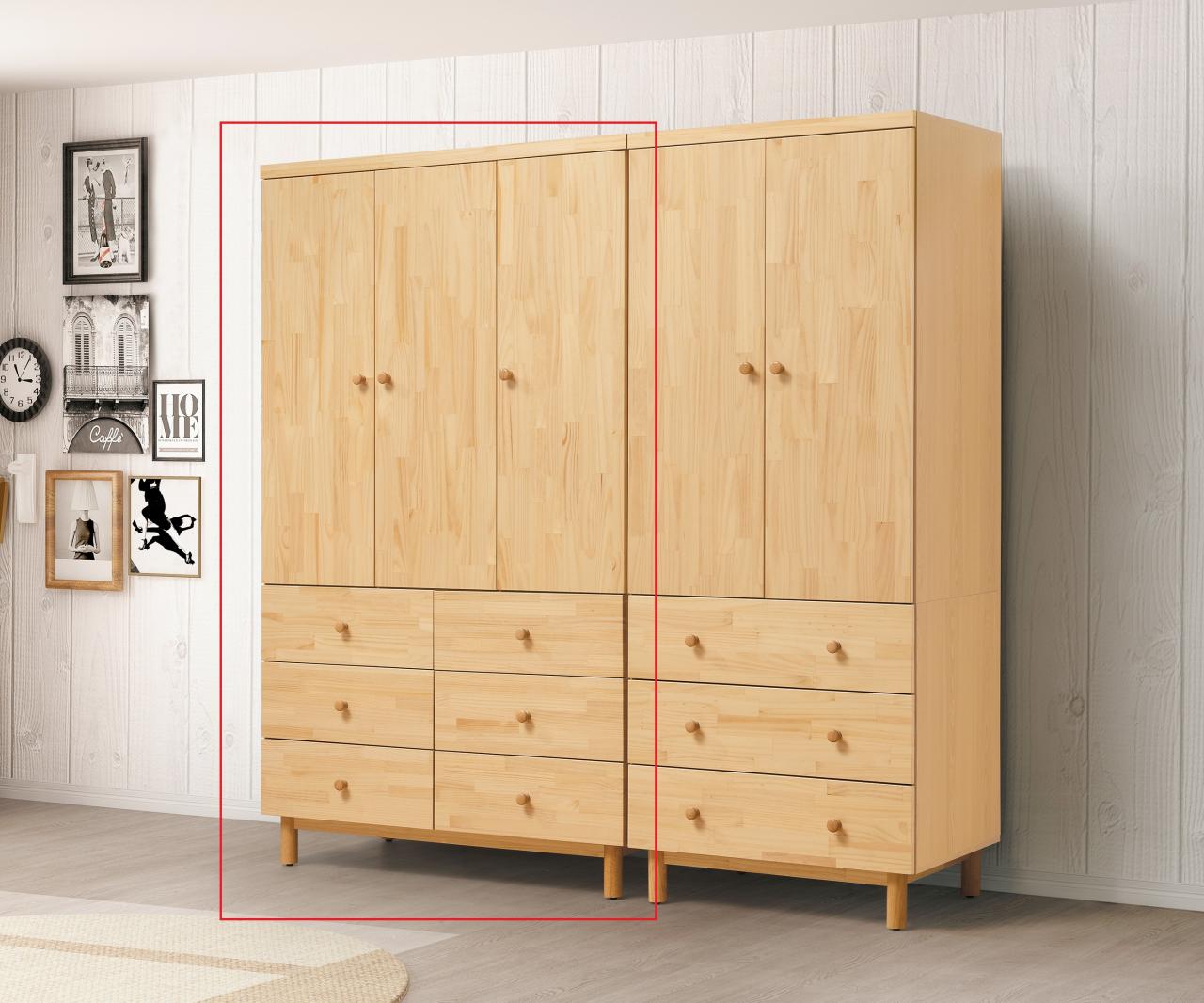 哥本哈根實木 4 × 7 尺衣櫥